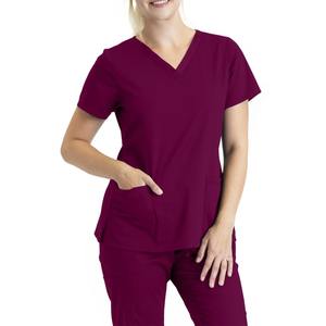 Tenues d'infirmières de qualité supérieure à manches courtes, uniformes d'hôpital 4 directions, pantalons jogger, ensembles de blouses médicales pour femmes - Product Image 1