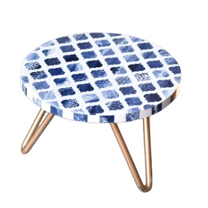 ขาตั้งเค้กงานศิลปะไม้เรซิ่นอีพ็อกซี่ร่วมสมัย ถาดขนมหวานขาโลหะทำมืออย่างมีสไตล์ สำหรับงานแต่งงาน ชุดน้ำชา และการตกแต่งโต๊ะอาหารสไตล์โมเดิร์น - Product Image 4