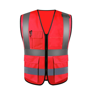 Veste de sécurité de chantier multifonctionnelle personnalisée avec logo, haute visibilité, réfléchissante, avec poches - Product Image 1