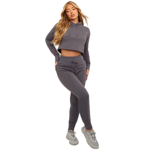 Ensemble 2 pièces pour femmes, haut de sport à manches longues d'été et bas mi-cuisse, respirant, en tricot numérique polyester/spandex, coupe régulière - Product Image 4