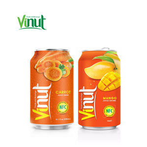 330ml 100% Carrot Juice Drink OEM Private Label Canned <b>Beverage</b> by Vietnam Manufacturer - Product Image 1