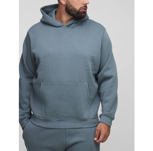 Sweat à capuche molletonné épais pour homme, coupe décontractée, imprimé sérigraphié, pour l'entraînement sportif hors terrain en hiver - Product Image 3