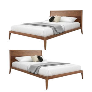 Ensemble de lit double king size en bois moderne de qualité supérieure pour hôtels et chambres à coucher, design capitonné convertible, personnalisable, directement de l'usine en Indonésie - Product Image 5
