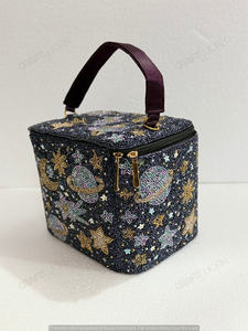 Estuche de Almacenamiento de Cosméticos con Cuentas y Diseño Celestial, con Espejo, Organizador de Maquillaje Hecho a Mano, Proveedor Mayorista, Exportación a India - Product Image 4