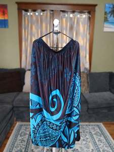 Vestido Largo Personalizado con Estampado Floral de las Islas del Pacífico Asiático, Sin Mangas, Hombros Descubiertos, Estilo Étnico, Personalizado para Adultos - Product Image 2