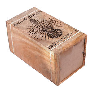 Wholesale Supply Indian Glance Wooden Urn <b>Box</b> Natural Mango Wood Urn for Human & Pets Ashes Rockstar <b>Guitar</b> Carved Funeral Urn - Product Image 2