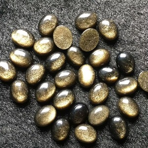 Wholesale Natural Oval Cut Golden Obsidian Facet Cabochon Handiwork Ring DIY <b>Gems</b> <b>Stone</b> with Color Play/<b>Fire</b> 4mm/5mm Sizes - Product Image 6