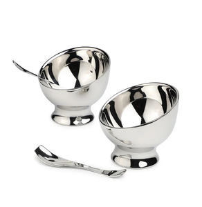 Tazón de Metal Profesional para Helado, Plato de Acero Inoxidable para Postres, para Cafetería o Restaurante - Product Image 2