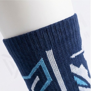 Crew <b>Socks</b> Geometric Pattern Blue Breathable Polyester Spandex Basketball Adult Summer Sports <b>Socks</b> - Product Image 4