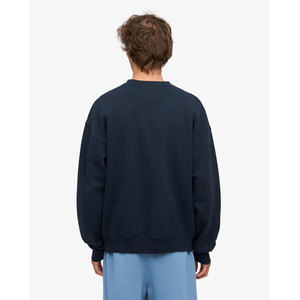 Sweat-shirt en molleton polyester épais de qualité supérieure, gris chiné, coupe ample, décontracté, pour homme, couleur unie, manches longues - Product Image 4
