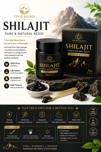 Premium Wild <b>Himalayan</b> <b>Shilajit</b> Resin 100% Pure Natural Mineral Extract High Fulvic Acid Lab Tested Authentic Herbal Extract - Product Image 4