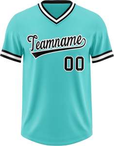 Jersey de Béisbol Personalizado con Cuello en V, Transpirable, Estampado, con Nombre y Número Bordados para Hombres, Mujeres y Adultos - Product Image 1
