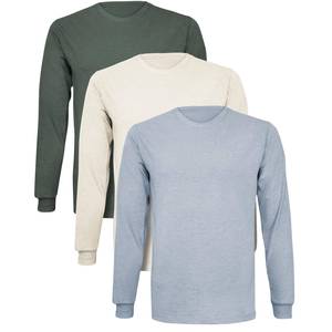 T-shirt en coton pour homme à manches longues, respirant, style streetwear décontracté, vente en gros directe usine - Product Image 5