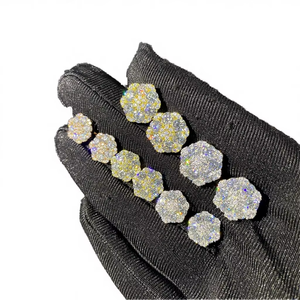 Hip Hop <b>Earring</b> 925 Sterling Silver Iced Out VVS1 <b>Moissanite</b> Women's Stud <b>Earrings</b> Jewelry - Product Image 5