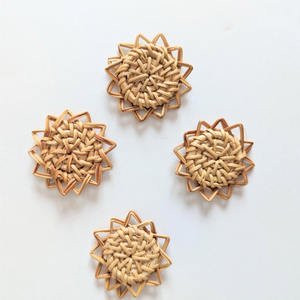 Poignée de porte en rotin tressé à bas prix, bouton de placard de cuisine, poignée naturelle pour portes intérieures, décoration - Product Image 2