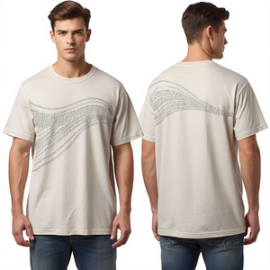 Camiseta de Hombre de Alta Calidad, con Pedrería, Algodón Grueso, Corte Regular, Tejido Premium con Cristales - Product Image 3