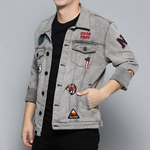 Chaquetas Vaqueras Bordadas para Hombre al por Mayor, Manga Larga, las Más Vendidas, Chaqueta Vaquera para Hombre, Nuevo Diseño - Product Image 2
