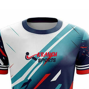 Camiseta deportiva estampada fácil de usar, ropa deportiva personalizada con diseño de bordado, camiseta deportiva estampada de manga corta para hombre - Product Image 4