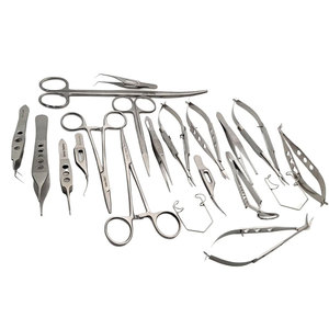 Juego de 20 Instrumentos Oftálmicos para Microcirugía Ocular: Pinzas, Tijeras, Espéculos, de Acero Inoxidable y Titanio, para Cataratas - Product Image 1