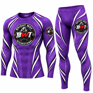 Maillots de compression pour hommes, Rash Guard, pour entraînement de Jiu Jitsu No Gi et grappling, vente en gros - Product Image 1