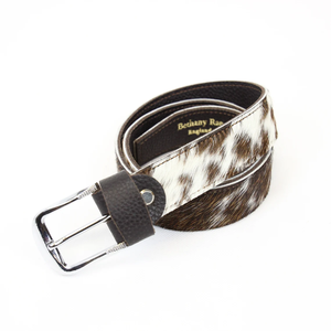 Natural Hair-On Cowhide Leather <b>Belt</b> for Men Premium Quality Heavy Duty Western Alloy Buckle with Animal Print Customizable - Product Image 3