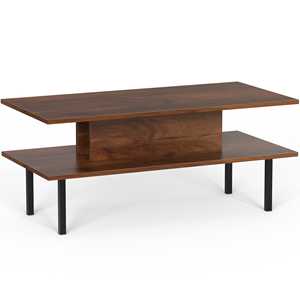 โต๊ะกาแฟไม้เอ็นจิเนียร์ดีไซน์ทันสมัย Eatame พร้อมขาโลหะ สำหรับวางโซฟา/โต๊ะกลาง - Product Image 4