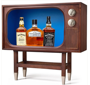 Vintage Wooden Home Bar Cabinet Liquor Storage Cabinet Whiskey Bar Furniture Retro <b>Mini</b> Bar Cabinet With Bottle Display - Product Image 5