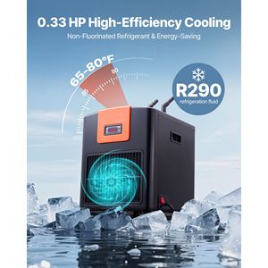 Refrigeratore per Acquario da 110 Galloni, 1/3 HP, per Idroponica, Raffreddamento Rapido, Silenzioso, per Acquari di Axolotl e Angelfish - Product Image 3