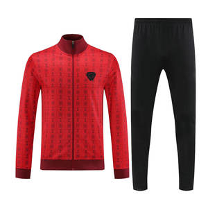 Conjunto Deportivo de Fútbol para Hombre, Chaqueta de Manga Larga y Pantalones, Cómodo para Entrenamiento de Fútbol y Juego al Aire Libre - Product Image 1