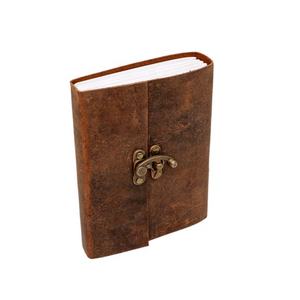 Classic Antique Genuine Leather <b>Journal</b> Notebook with Handmade Cotton Deckle Edge Paper Vintage <b>Writing</b> Diary Blank Leather - Product Image 2