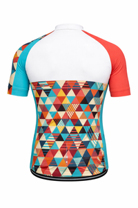 เสื้อเจอร์ซีย์ปั่นจักรยานแบบมีรูระบายอากาศ พิมพ์ลายชื่อทีมด้วยเทคนิคฮีททรานเฟอร์ ดีไซน์ล่าสุด ชุดกีฬาสำหรับมืออาชีพ ผลิตจากโพลีเอสเตอร์ 100% - Product Image 4