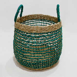 Cesta de Almacenamiento de Hierba Marina Natural, Plegable, Tejida, con Asas, para Ropa, Cocina, Guardería - Product Image 2