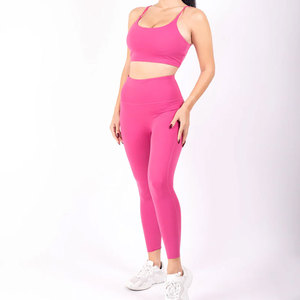 Conjunto de Yoga de Cintura Alta, Ropa Deportiva Activa para Gimnasio, Ajuste Delgado, Impresión de Logotipo Personalizado, de Alta Calidad, a la Moda, con Buen Servicio y Precio Razonable - Product Image 1