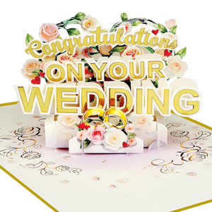 Carte de vœux 3D artisanale de haute qualité, carte de mariage unique, papier multicolore, carte pop-up, objet de collection, nouveauté - Product Image 2