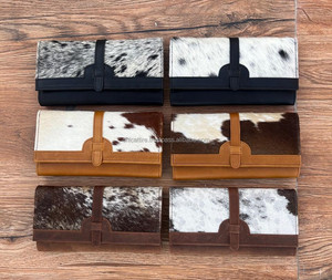 Nuevas carteras de cuero de vaca genuino hechas a mano Real para mujer, cartera delgada, triple, superventas, carteras de mano occidentales de cuero - Product Image 3