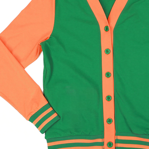 Cardigan pour homme de l'Université FAMU, orange et vert, pull en tricot d'hiver, broderie unisexe, laine acrylique personnalisée, séchage rapide, col en V, manteau OEM - Product Image 5