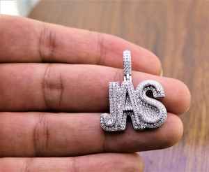 Colgante de Plata 925 con Moissanita VVS, Joyería Hip Hop Iced Out, Colgante Personalizado con Letra o Nombre para Hombre - Product Image 2