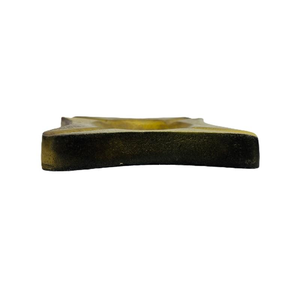 Cenicero de aluminio metálico con 4 ranuras para cigarrillos y puros, forma cuadrada, decoración para el hogar, acabado dorado. - Product Image 6