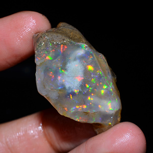 Lot de 4 pièces d'opale éthiopienne brute de qualité supérieure, 100% naturelle, huileuse, pour la création de bijoux - Product Image 5