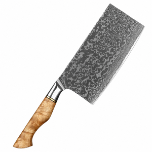 Couteau à légumes de cuisine en acier Damas à 67 couches, écologique, avec manche en bois d'olivier - Product Image 1