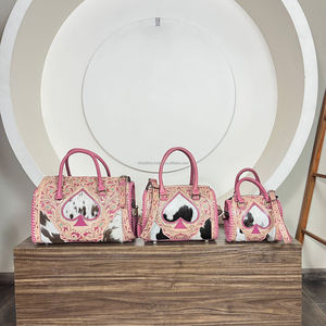 Women Fashionable High Quality Hair on Cowhide Tooled <b>Leather</b> Duffel <b>Bags</b> Cute Pink <b>Leather</b> <b>Small</b> Crossbody Speedy Handbags - Product Image 5