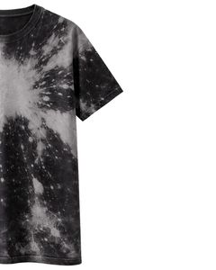 Camiseta Negra Gris Tie Dye para Hombre, Cuello Redondo, Manga Corta, Algodón, Estilo Casual Urbano, Lavado Vintage, Personalizada, OEM, Proveedor Mayorista de Camisetas - Product Image 2