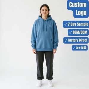 Sudadera con Capucha 100% Algodón para Mujer, Bordada a Medida, con Interior Cepillado y Cordón Ajustable - Fabricante de Marca Privada - Product Image 1