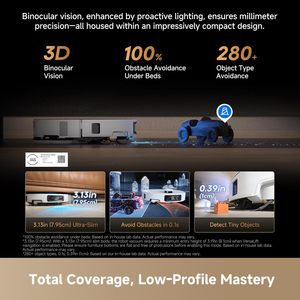 Dreame X60 Max หุ่นยนต์ดูดฝุ่นและถูพื้น, ดีไซน์บางเฉียบดูด35,000PA, ไม้ถูพื้นทำความสะอาดตัวเอง - Product Image 6