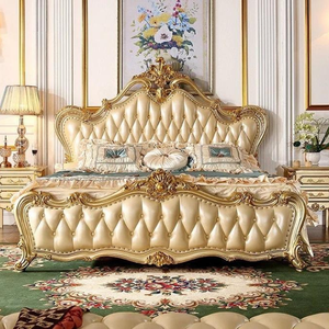 Classic Vintage Design King Bed Carved Bedroom Furniture with Classic Style Royal for Home Furniture Decoration - Product Image 3