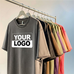 T-shirt pour homme en coton 100% lourd, coupe ample, épaules tombantes, 280 g/m², t-shirt oversize - Product Image 1