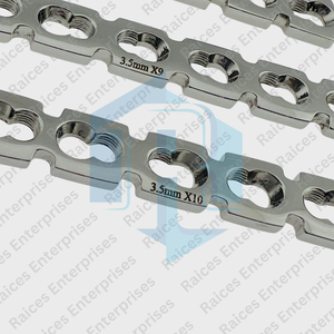 RAICES ENTERPRISES Placas de Reconstrucción de Acero Inoxidable de 3.0mm con Certificación CE X6-X10 para Cirugía Veterinaria con Tornillos Corticales - Product Image 4