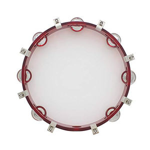 Tambourin professionnel à main en bois avec peaux de tambour en peau de mouton - Product Image 1