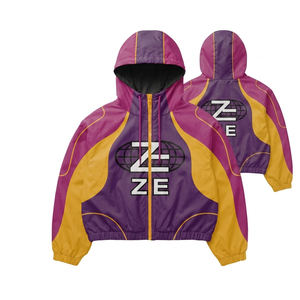 เสื้อแจ็คเก็ตกันลมสำหรับผู้ชาย รุ่นพรีเมียม ผ้าแคนวาส 120 GSM สำหรับฤดูหนาว กันน้ำ ระบายอากาศได้ดี สีดำขาว  วัสดุภายนอก ไนลอน/ผ้าฝ้าย - Product Image 1
