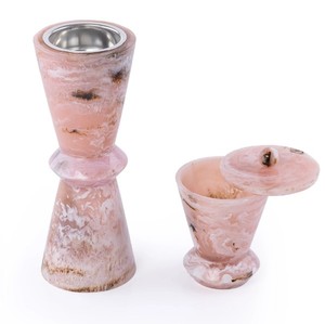 Luxury Pink Marble Resin <b>Bakhoor</b> Burner Mabkhara Arabic <b>Oud</b> Incense Burner Home Fragrance Decor - Product Image 2
